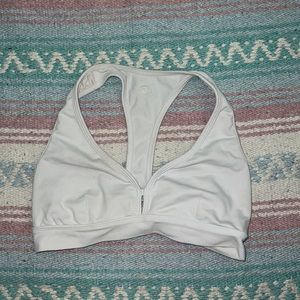 Protokolo white racerback sports bra